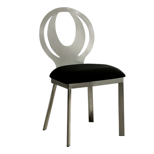 Orla Contemporary Side Chair With Black Microfabric Seat, Set Of 2 By Benzara | Side Chairs |  Modishstore 