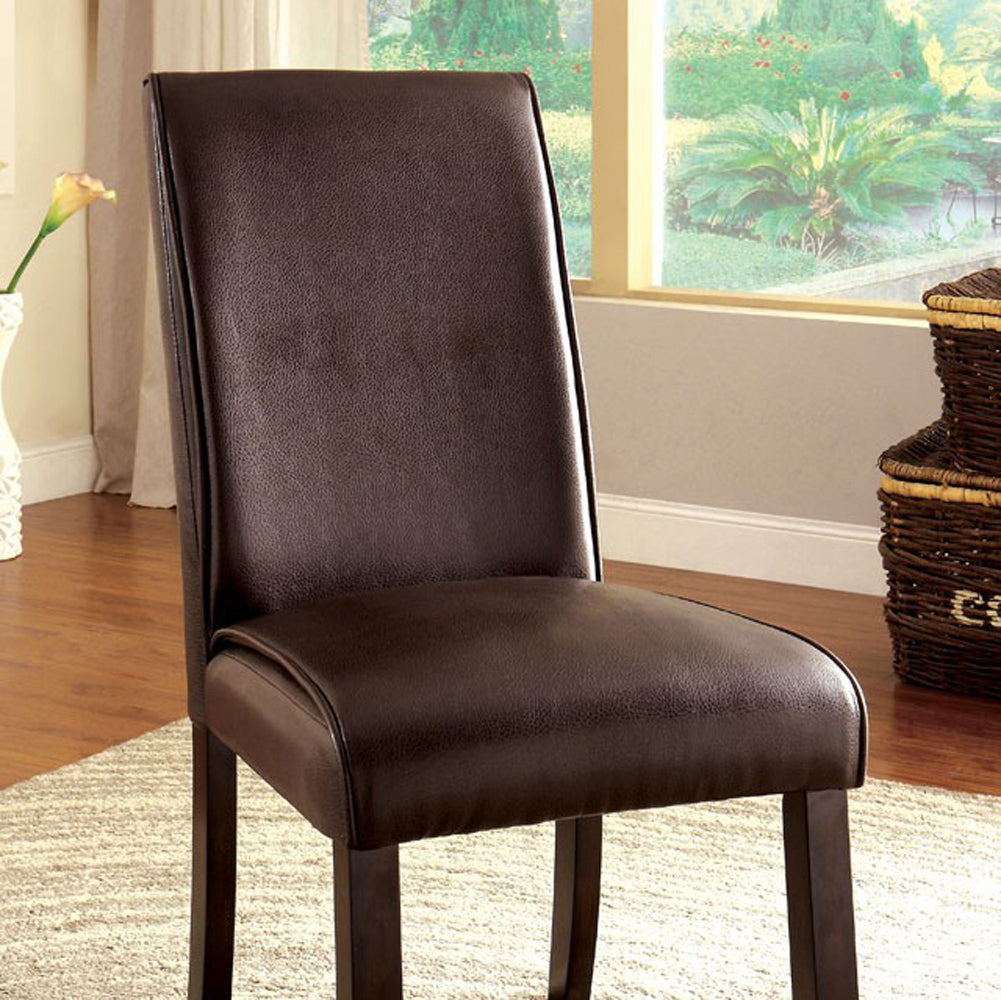 Gladstone I Contemporary Side Chair, Dark Walnut Finish, Set Of 2 By Benzara | Side Chairs |  Modishstore  - 2