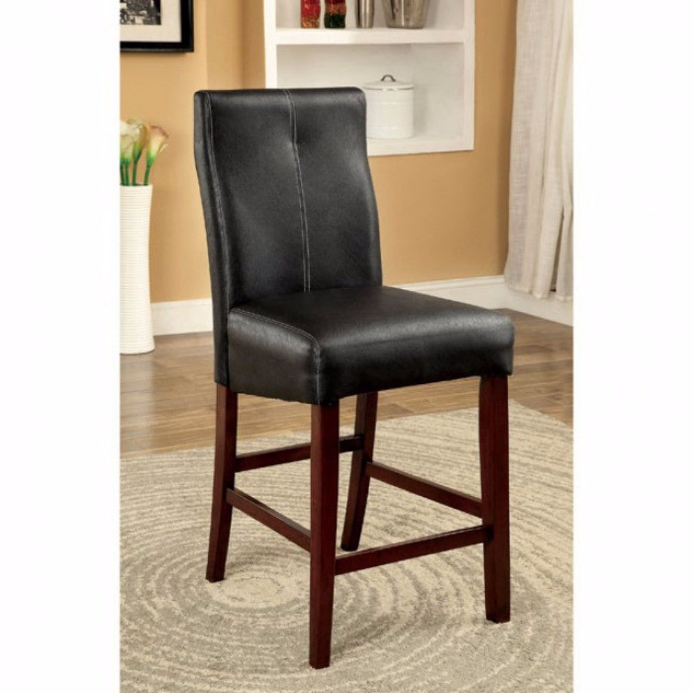 Bonneville Ii Contemporary Counter Height Chair, Black, Set Of 2 By Benzara | Armchairs | Modishstore