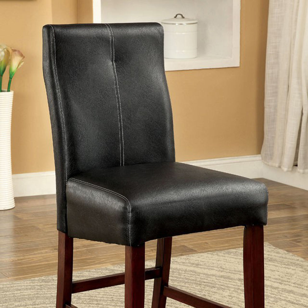 Bonneville Ii Contemporary Counter Height Chair, Black, Set Of 2 By Benzara | Armchairs | Modishstore - 3