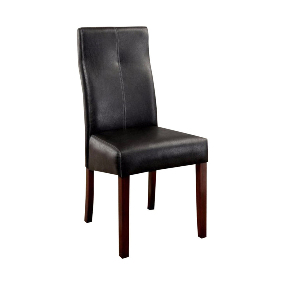 Bonneville I Contemporary Side Chair With Black Pu, Set Of 2 By Benzara | Armchairs | Modishstore - 2