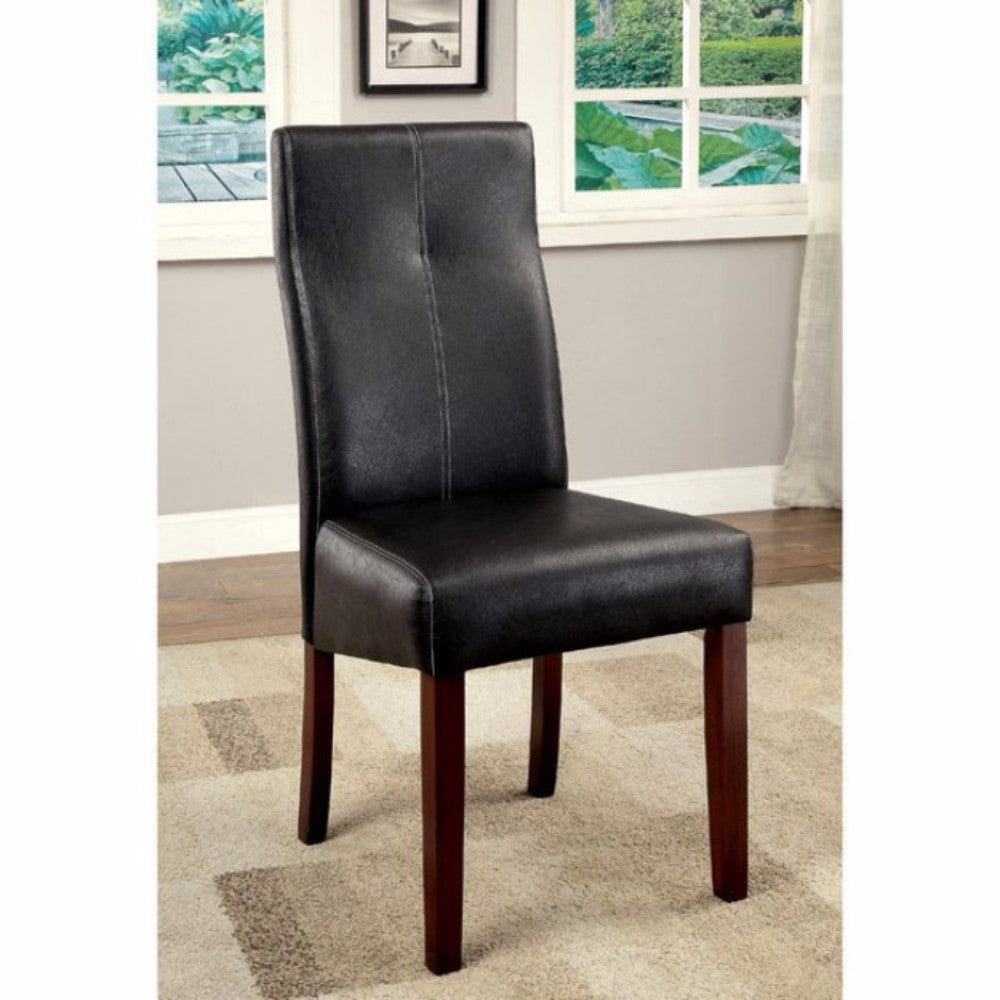 Bonneville I Contemporary Side Chair With Black Pu, Set Of 2 By Benzara | Armchairs | Modishstore
