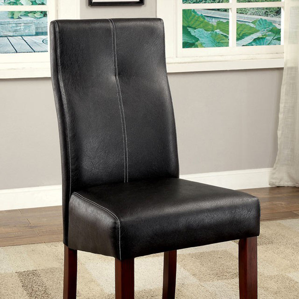 Bonneville I Contemporary Side Chair With Black Pu, Set Of 2 By Benzara | Armchairs | Modishstore - 3