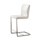 Lodia Ii Contemporary Counter Height Chair Withwhite Pu, Set Of 2 By Benzara | Counter Chairs |  Modishstore  - 3