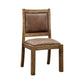 Gianna Cottage Side Chair With Fabric, Rustic Pine, Set Of Two  By Benzara | Armchairs |  Modishstore  - 2