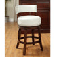 Shirley Contemporary 24" Barstool Withpu Cushion, White Finish  By Benzara | Bar Stools & Table |  Modishstore 