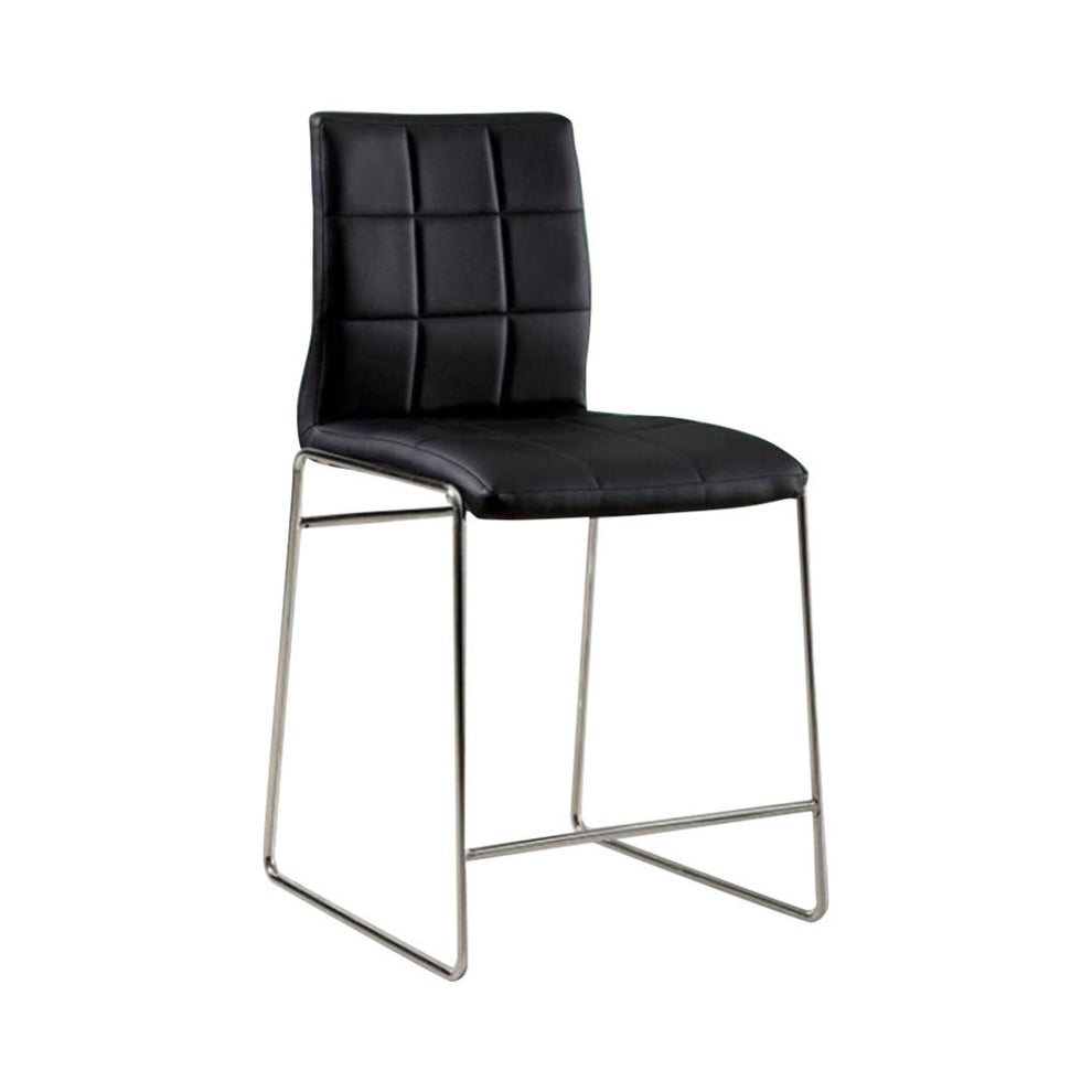 Kona Ii Contemporary Counter Height Chair, Black Finish, Set Of Two  By Benzara | Armchairs |  Modishstore  - 2