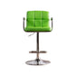 Corfu Contemporary Bar Stool With Arm In Green Pu  By Benzara | Bar Stools & Table |  Modishstore  - 2