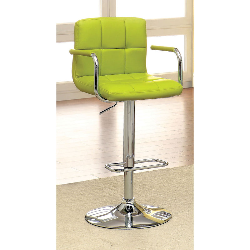 Corfu Contemporary Bar Stool With Arm In Yellow Pu  By Benzara | Bar Stools & Table |  Modishstore 