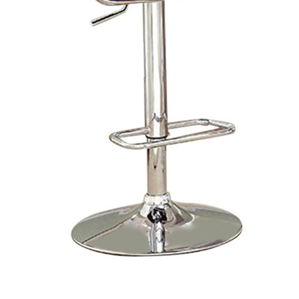 Corfu Contemporary Bar Stool With Arm In Purple Pu  By Benzara | Bar Stools & Table |  Modishstore  - 5