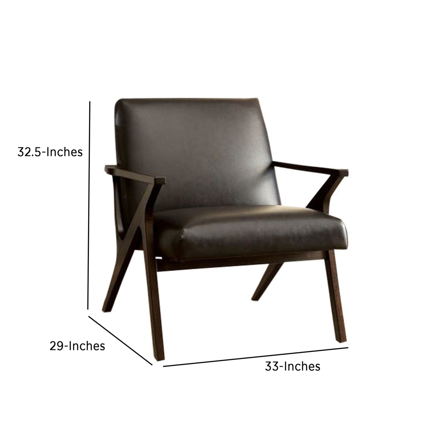 Dubois Contemporary Chair In Brown Finish By Benzara | Lounge Chairs |  Modishstore  - 3