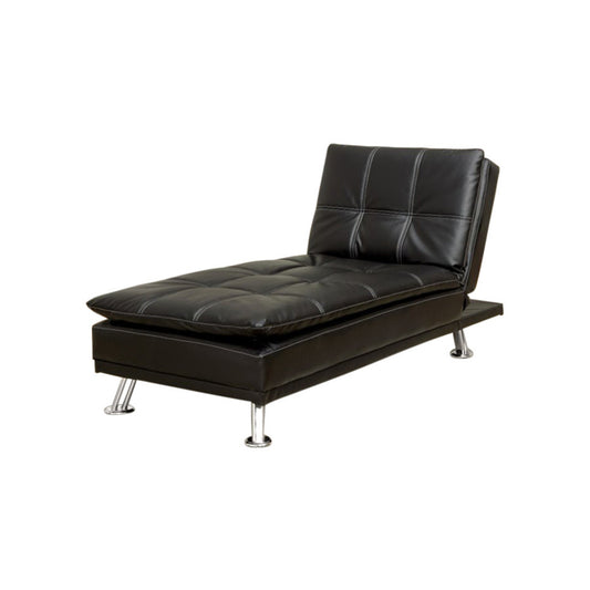 Modern Style Leatherette Chaise, Black By Benzara | Chairs & Recliners |  Modishstore 