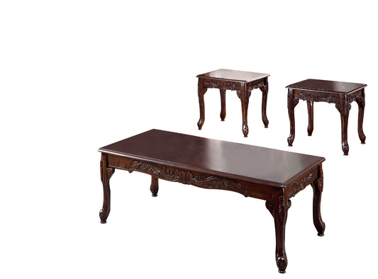 Cheshire Traditional 3 Piece Table Set, Cherry Finish By Benzara | Dining Tables |  Modishstore 