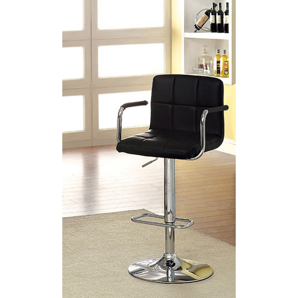 Corfu Contemporary Bar Stool With Arm, Black  By Benzara | Bar Stools & Table |  Modishstore 
