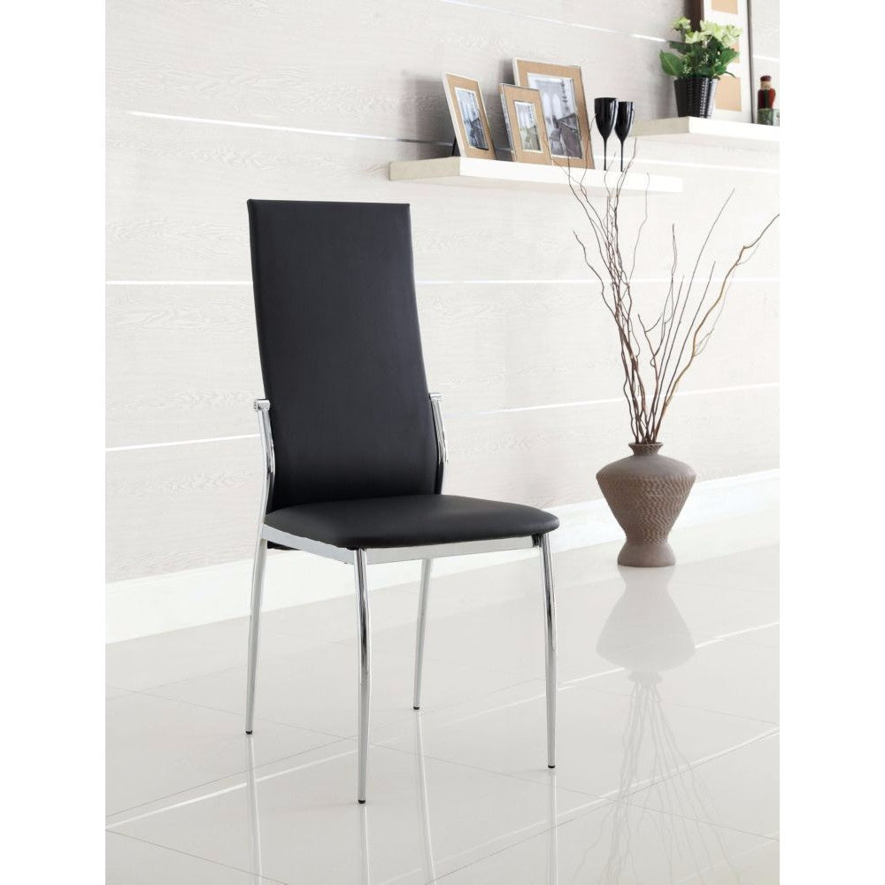 Kalawao Contemporary Side Chair, Black Finish, Set Of 2  By Benzara | Armchairs |  Modishstore  - 3