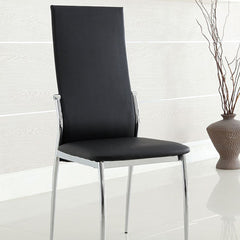 Kalawao Contemporary Side Chair, Black Finish, Set Of 2  By Benzara