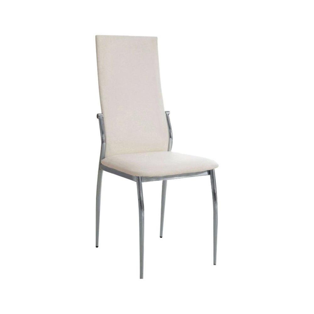 Kalawao Contemporary Side Chair, White Finish, Set Of 2  By Benzara | Armchairs |  Modishstore  - 2