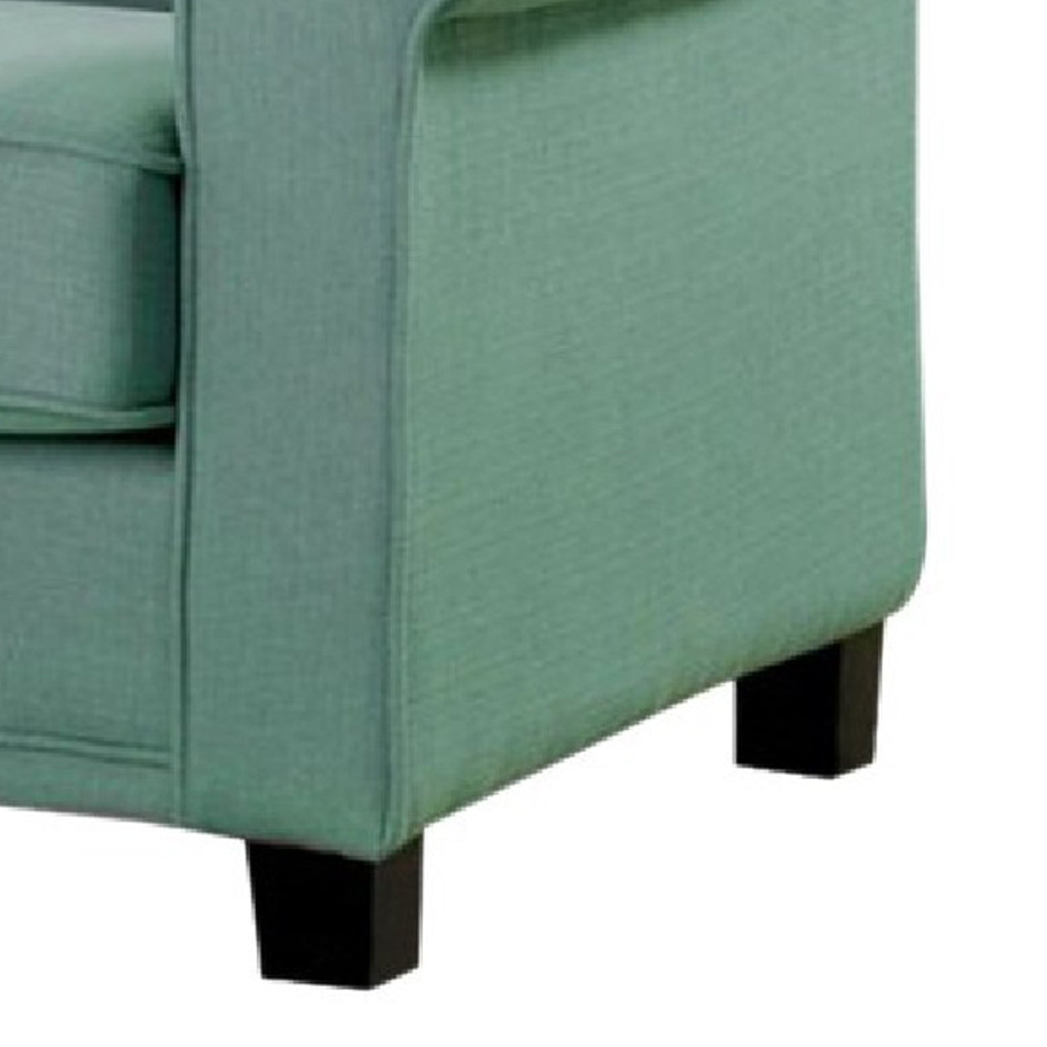 Belem Transitional Accent Chair With Blue Flax Fabric  By Benzara | Armchairs |  Modishstore  - 4
