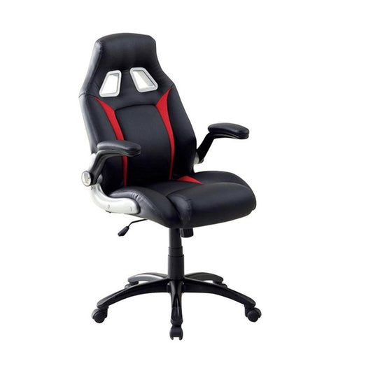 Argon Contemporary Racing Car Office Chair, Black & Red Finish  By Benzara | Office Chairs |  Modishstore 