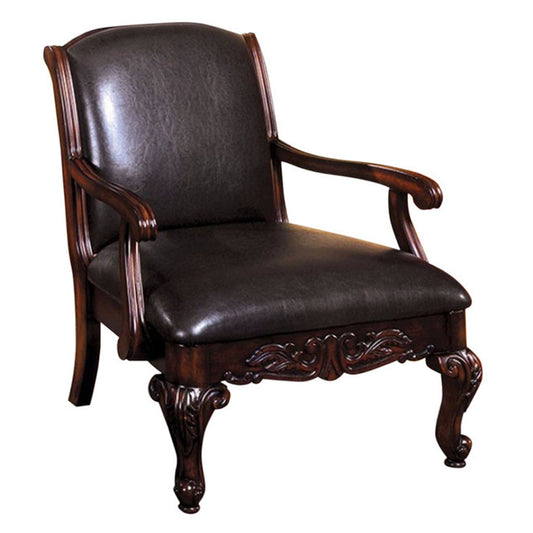 Sheffield Traditional Occasional Chair, Antique Dark Cherry  By Benzara | Lounge Chairs |  Modishstore 