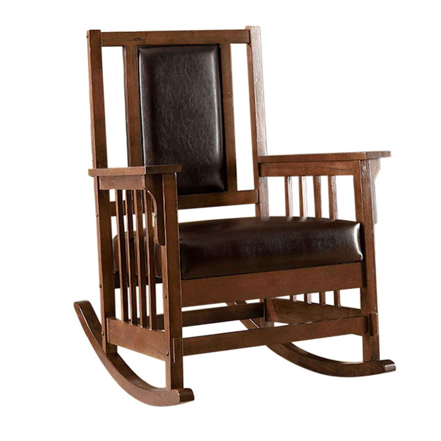 Apple Valley Transitional Apple Valley Rocker Chair, Expresso Finish  By Benzara | Rocking Chairs |  Modishstore  - 2