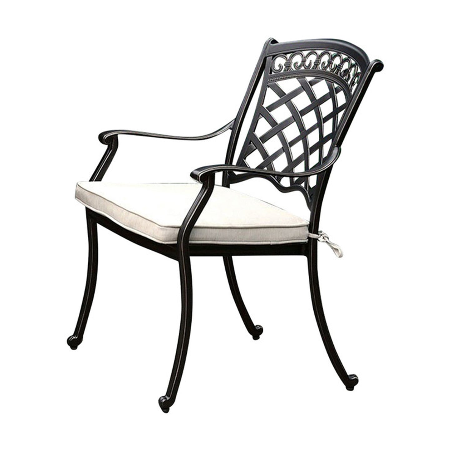 Charissa Transitional Arm Chair, Pack Of Two, Antique Black  By Benzara | Armchairs |  Modishstore  - 2