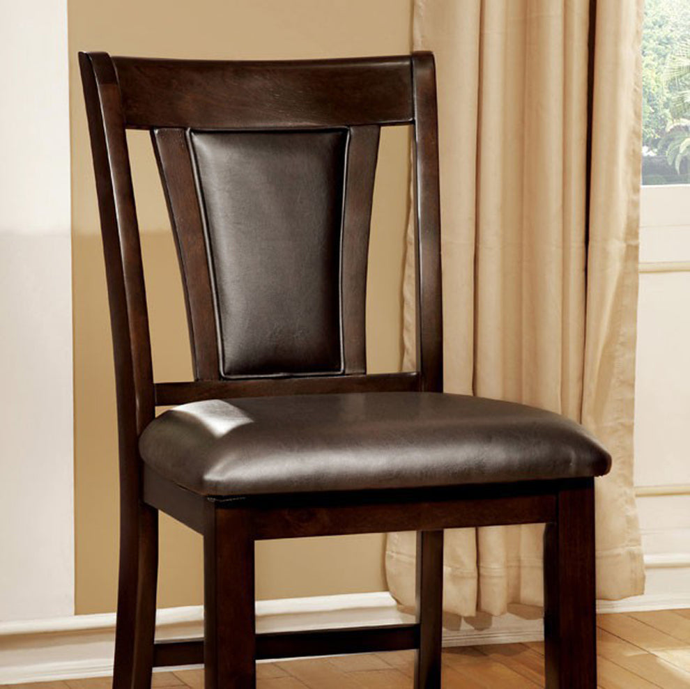 Brent Ii Contemporary Counter Height Chair, Dark Cherry, Set Of 2 By Benzara | Armchairs | Modishstore - 2