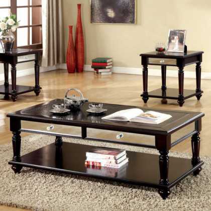 Horace Contemporary Three Piece Table Set, Espresso Finish, Set Of 3 By Benzara | Coffee Tables |  Modishstore  - 2