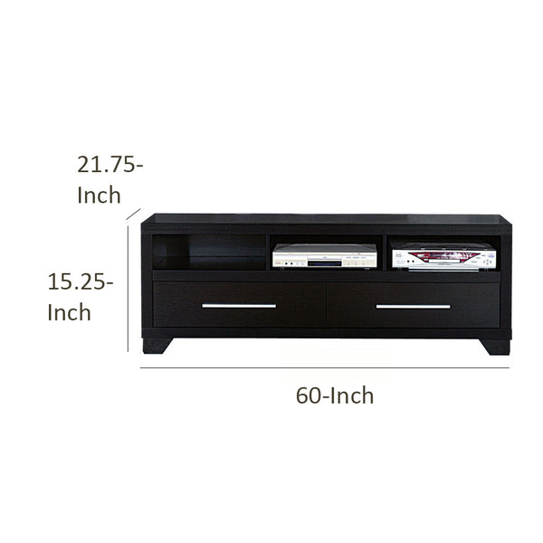 Rich And Elegant Tv Stand With Storage, Black By Benzara | TV Stands | Modishstore - 7