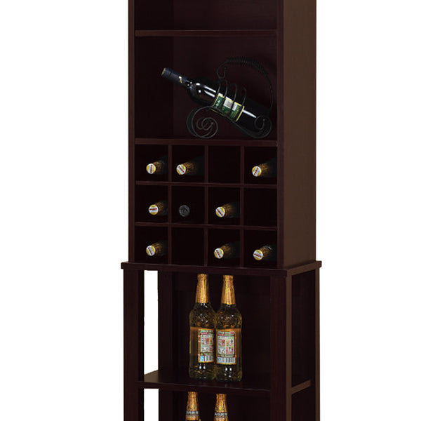 Well Designed Elegant Wine Bar With Wine Racks, Brown By Benzara | Wine Racks | Modishstore - 5