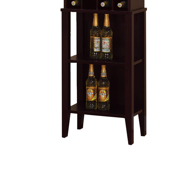 Well Designed Elegant Wine Bar With Wine Racks, Brown By Benzara | Wine Racks | Modishstore - 6