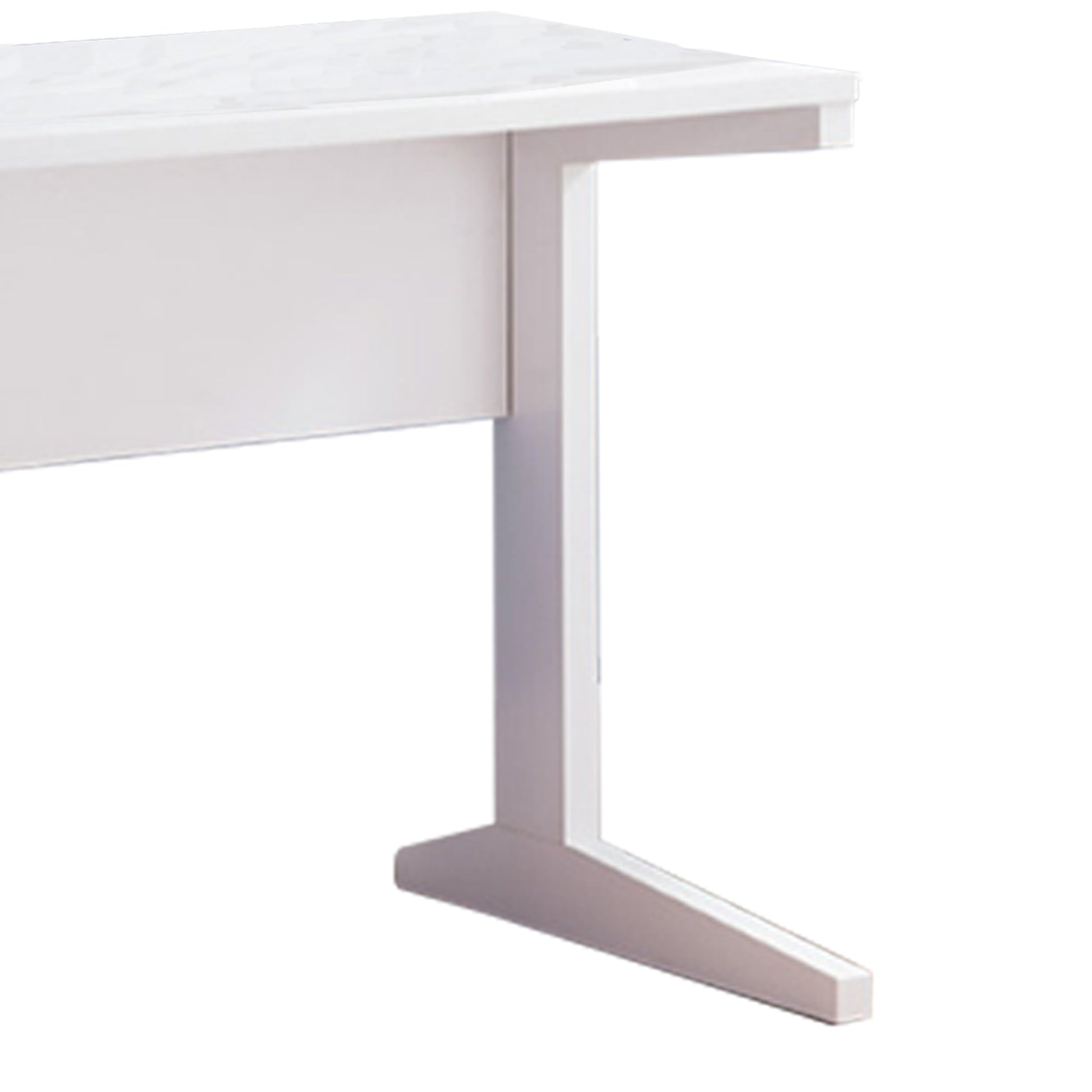 Contemporary Style Desk With Width Top, White By Benzara | Desks |  Modishstore  - 2