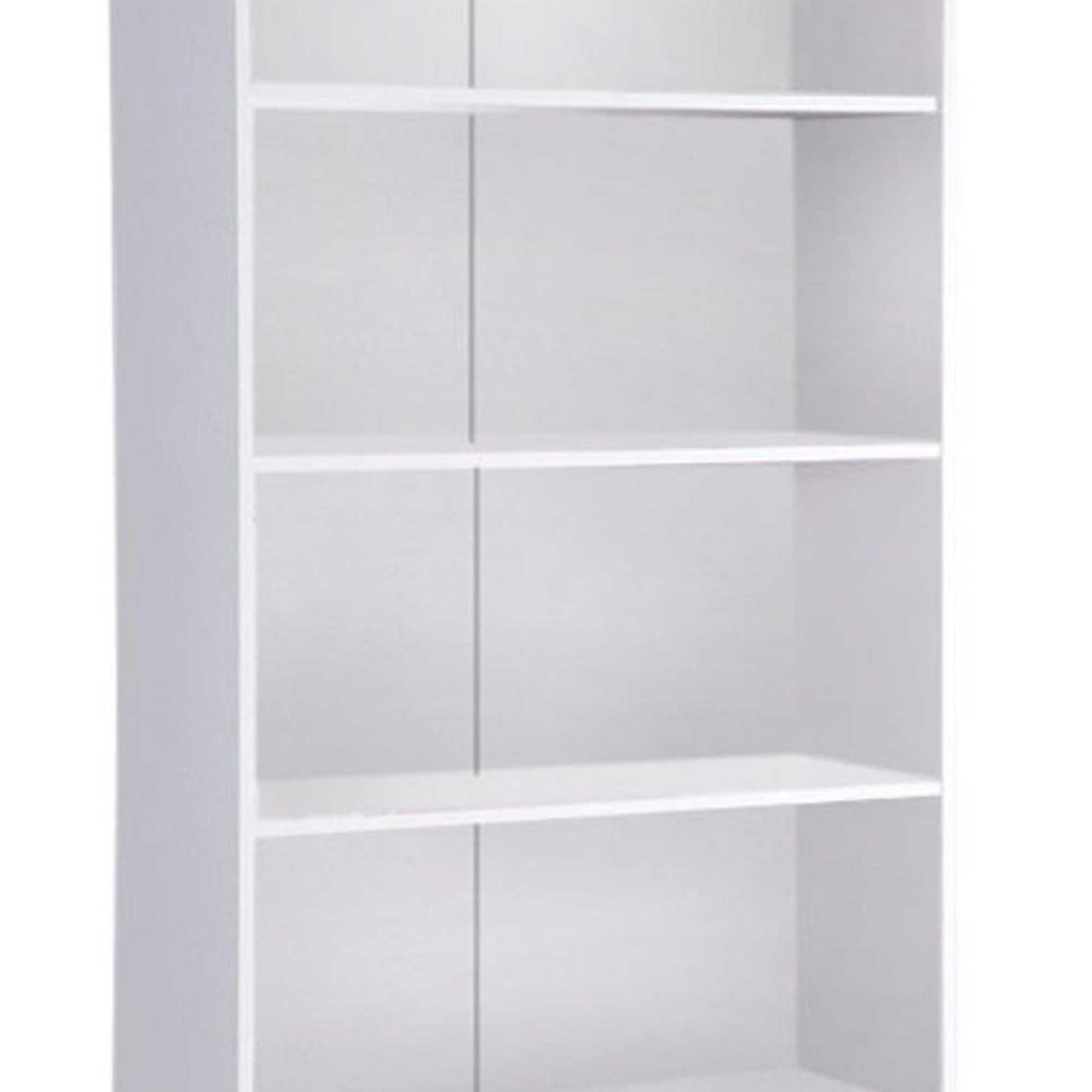 Minimalistic Yet Stylish Bookcase, White  By Benzara | Shelves & Shelving Units |  Modishstore  - 3