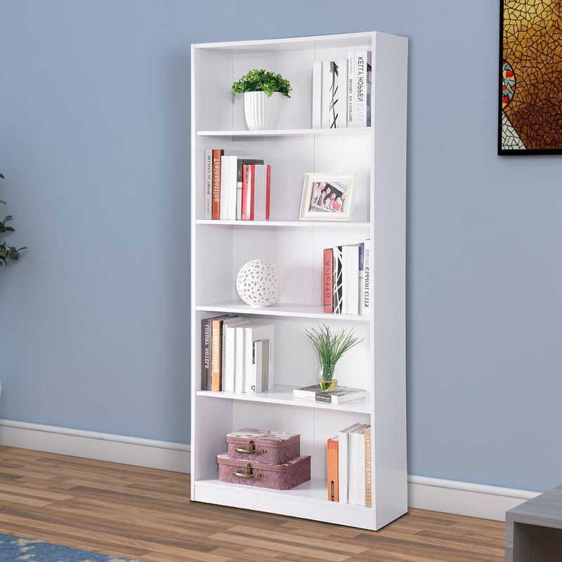 Minimalistic Yet Stylish Bookcase, White  By Benzara | Shelves & Shelving Units |  Modishstore 