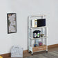 Commodious Kitchen Shelf On Casters, White By Benzara | Shelves & Shelving Units |  Modishstore 