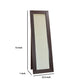 Aesthetic Accent Mirror With Wooden Framing, Dark Brown By Benzara | Mirrors |  Modishstore  - 4