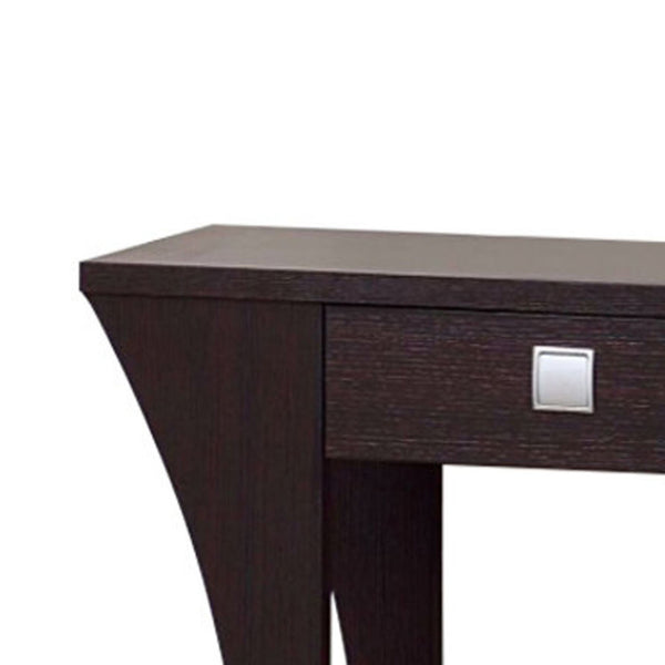 Stylish Console Table With 1 Drawer, Dark Brown By Benzara | Console Tables | Modishstore - 3