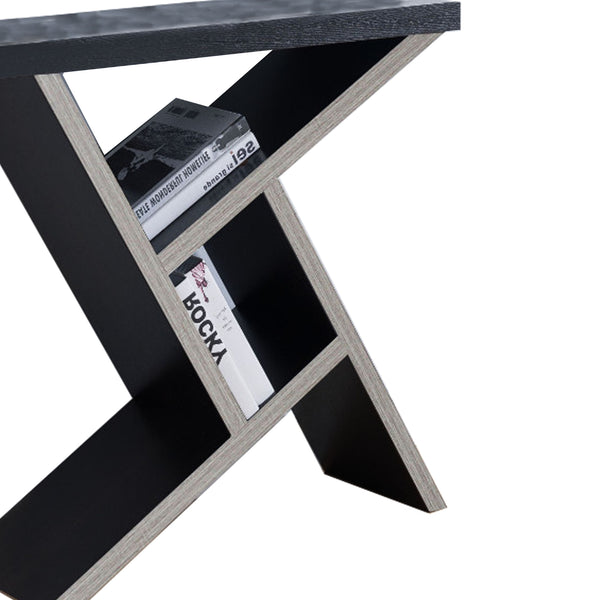 Unique Designed Console Table With Shelf, Dark Brown And Light Brown By Benzara | Console Tables | Modishstore - 6