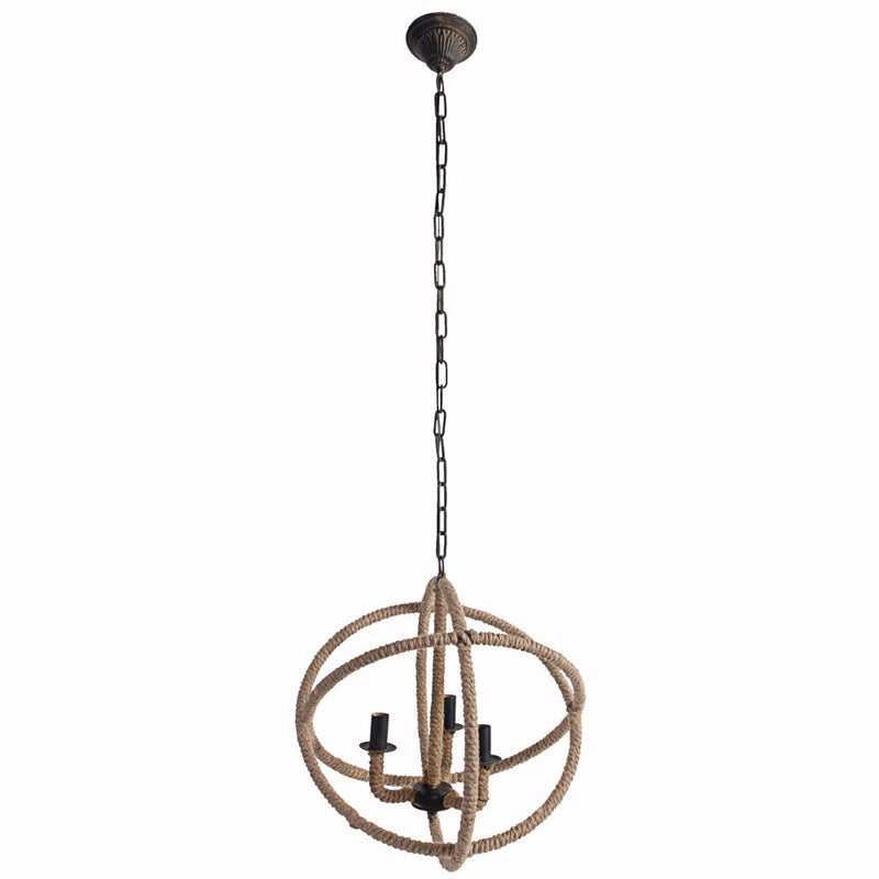 Impressive Cade-3 Light Roped Chandelier  By Benzara | Chandeliers |  Modishstore 
