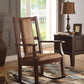 Butsea Wooden Rocking Chair, Brown By Benzara | Rocking Chairs | Modishstore