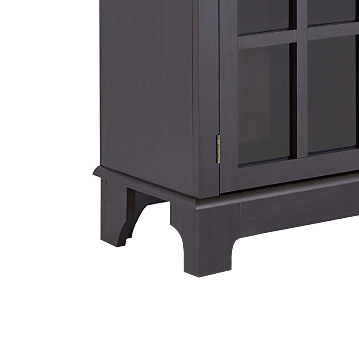 2 Glass Door Wooden Console Table With 2 Drawers, Espresso Brown By Benzara | Console Tables |  Modishstore  - 4