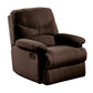 Arcadia Microfiber Glider Recliner, Chocolate Brown  By Benzara | Chairs & Recliners |  Modishstore 