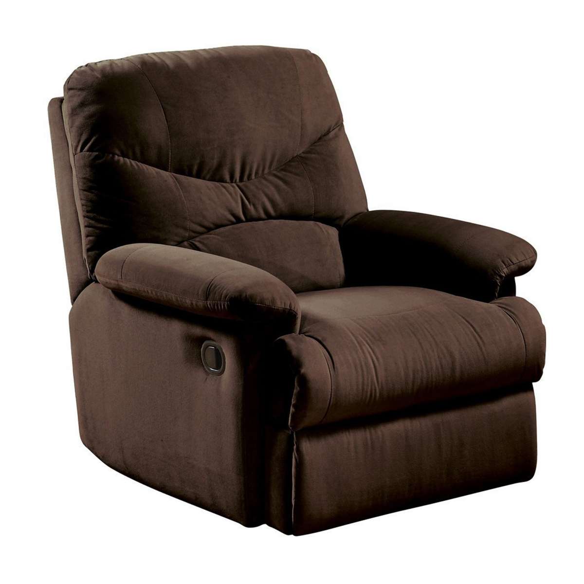 Arcadia Microfiber Glider Recliner, Chocolate Brown  By Benzara | Chairs & Recliners |  Modishstore 