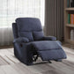 Rosia Comfy Recliner , Blue Linen  By Benzara | Chairs & Recliners |  Modishstore  - 2