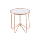 Frosted Glass Top End Table With Metal Tubular Base, Gold And White  By Benzara | Side Tables |  Modishstore 