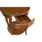 1 Drawer Round Shape Wooden End Table With Cabriole Legs, Walnut Brown By Benzara | Side Tables |  Modishstore  - 4