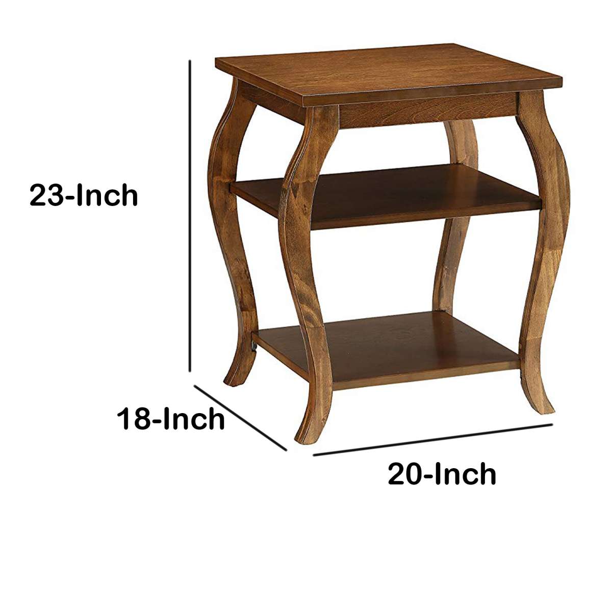 Becci End Table, Walnut  By Benzara | Side Tables |  Modishstore  - 6