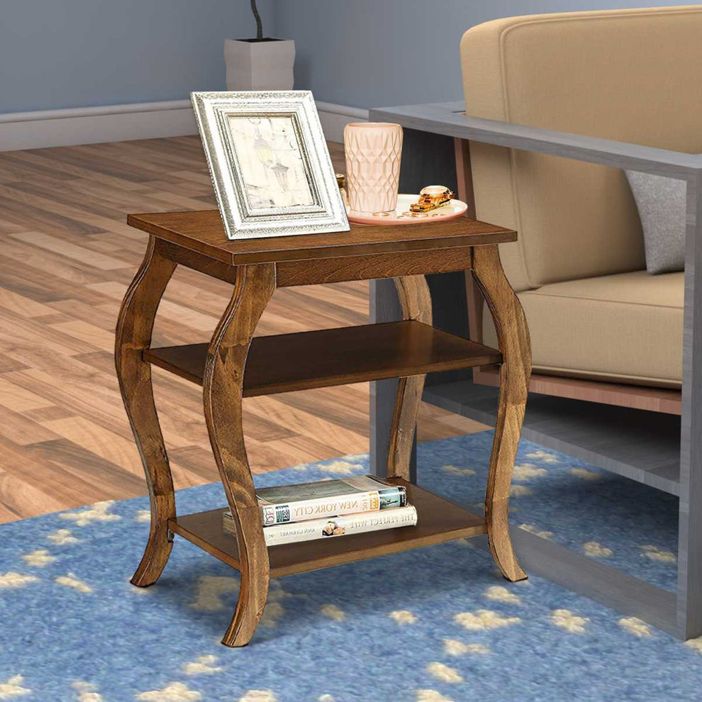 Becci End Table, Walnut  By Benzara | Side Tables |  Modishstore  - 2