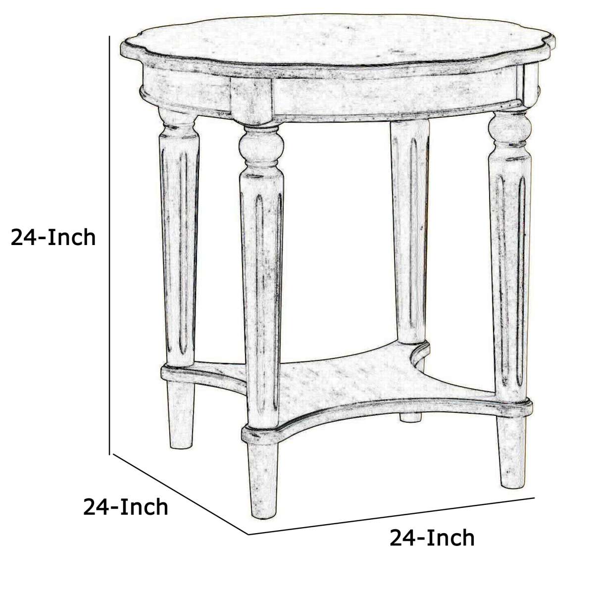 Fordon End Table, Antiqued Slate  By Benzara | Side Tables |  Modishstore  - 5