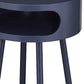 Wooden Round End Table With Open Storage Compartment, Blue  By Benzara | Side Tables |  Modishstore  - 3